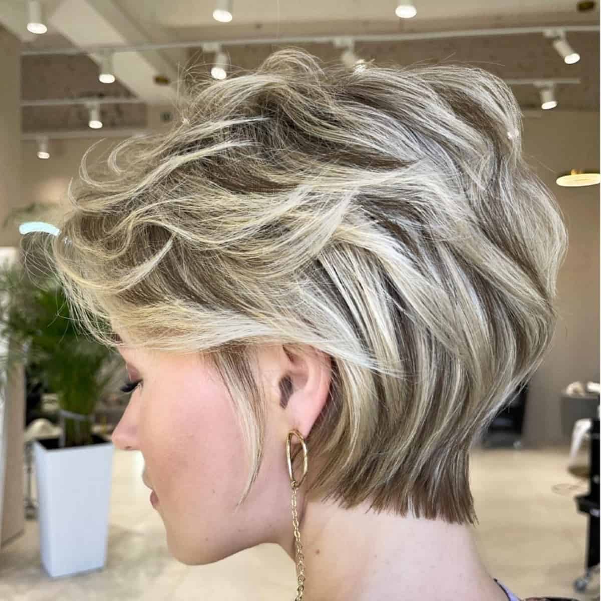 Short, Feminine Pixie for Wavy Hair