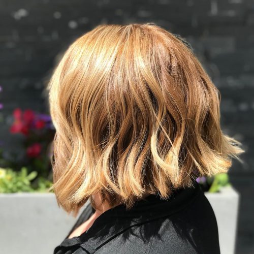 Short dark honey blonde hair