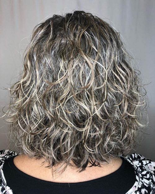 short shoulder-length hair perm