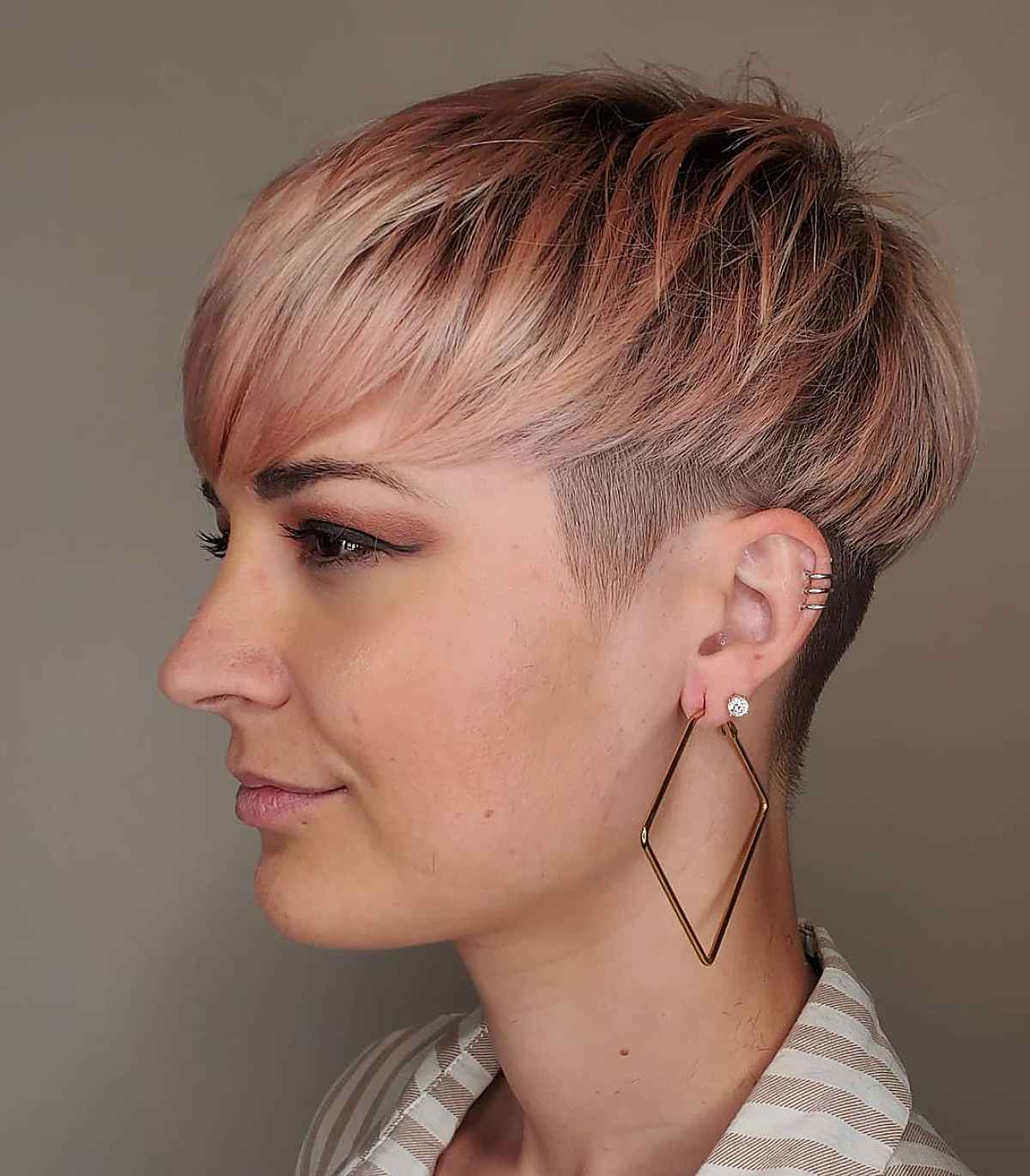 undercut pixie haircut with cute bangs