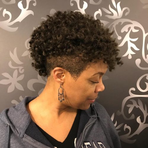 Weave with Shaved Sides for Natural Hair